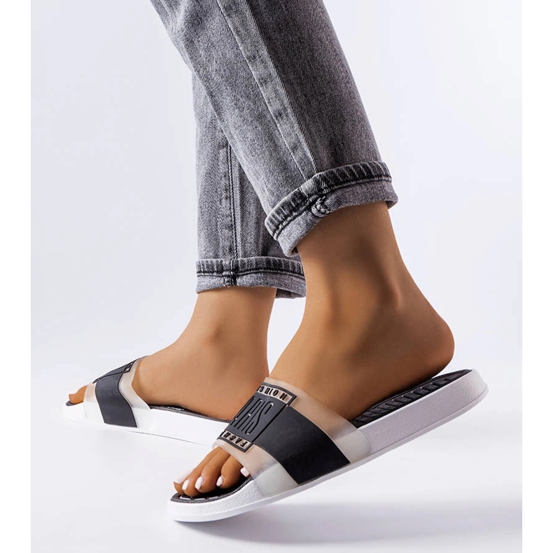 Crne gumene papuče iz Pariza crna 1