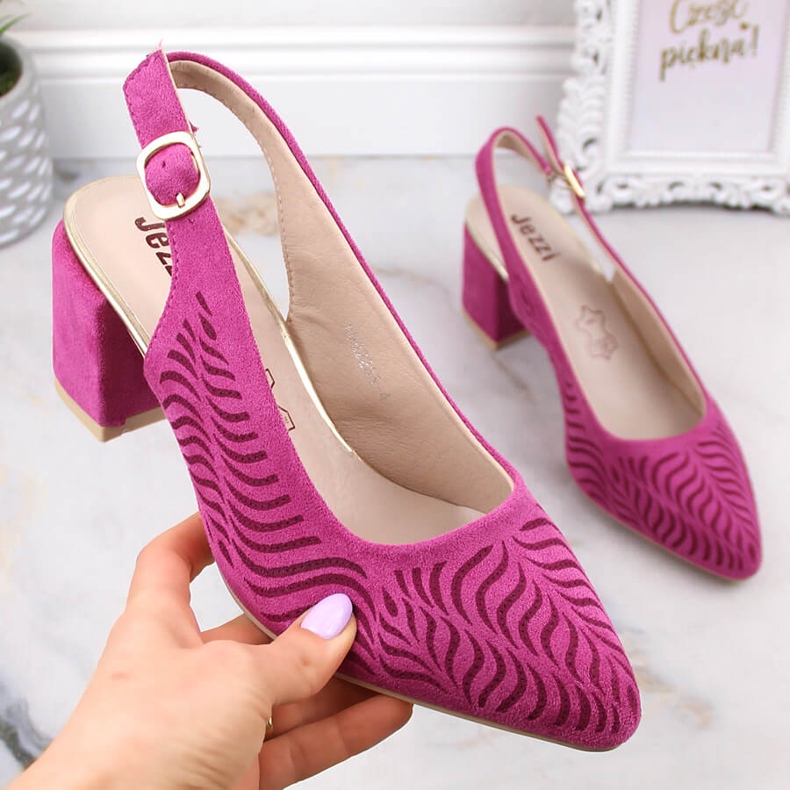 Ženske sandale s potpeticom boje fuksije Jezzi RMR2263-4 ružičasta 1