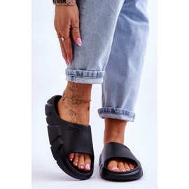 Lagane ženske papuče Big Star od pjene LL274594 crne crna 2