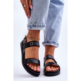 Ženske ravne sandale Big Star LL274938 crne crno 1