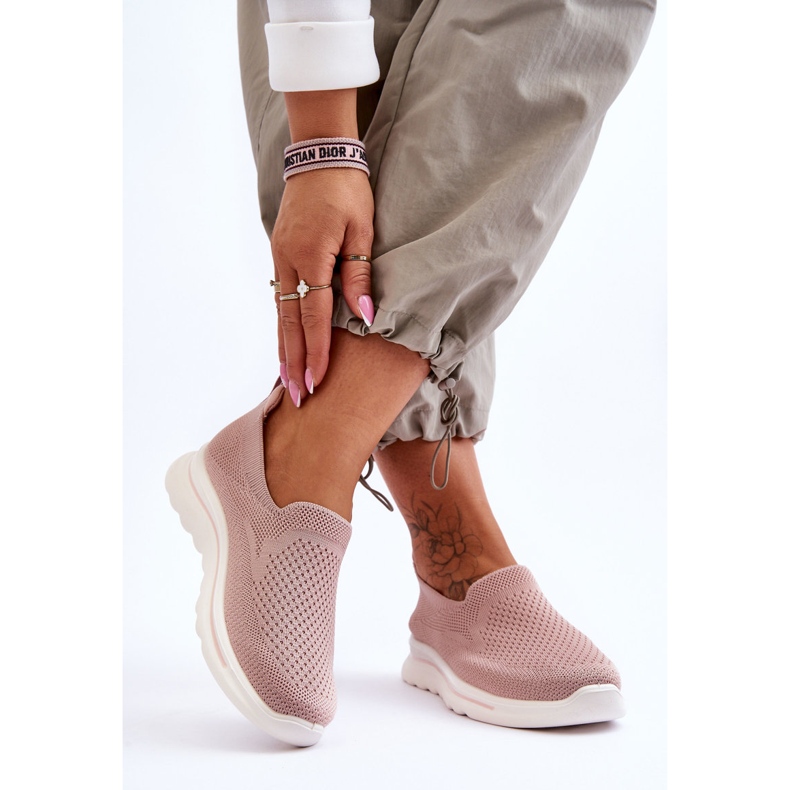 Ženske Adiora ružičaste slip-on tekstilne tenisice ružičasta 2