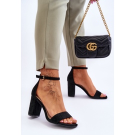 Ženske klasične antilop sandale crne paso crna 2