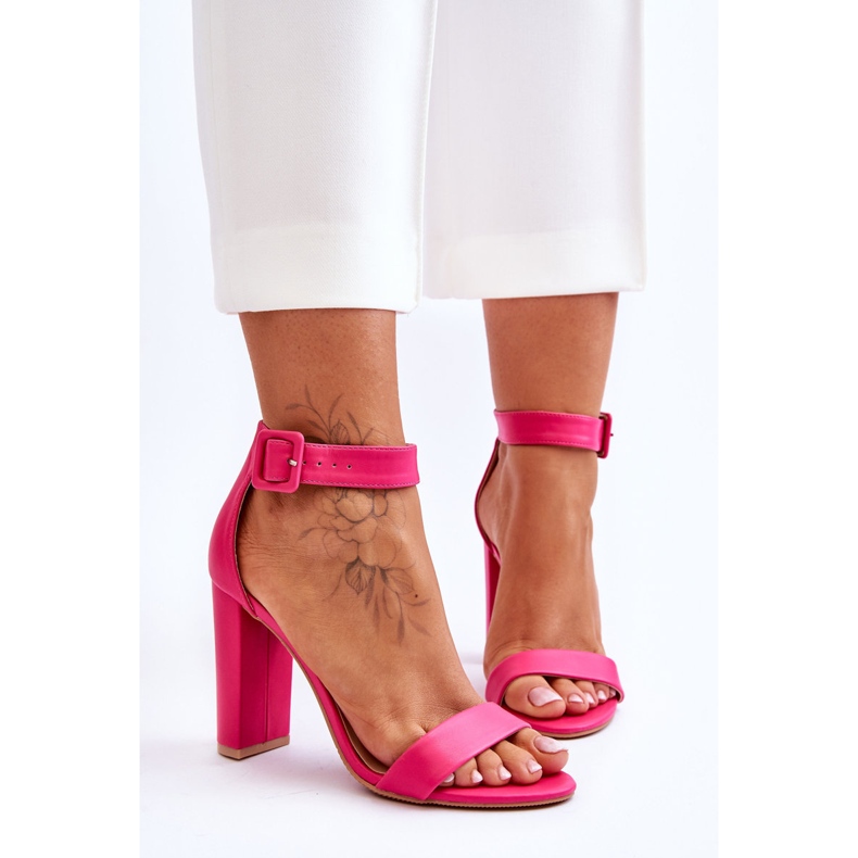 FB2 Georgina ružičaste sandale na pete ružičasta 1