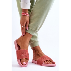 Lagane ženske papuče sa Pink Merry natpisom ružičasta 2