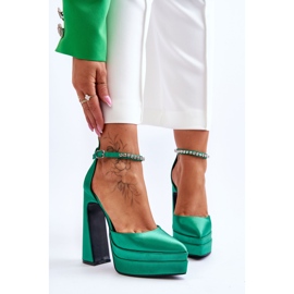 Modne cipele na petu, zelene Santoro zelena 1