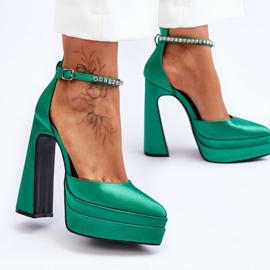 Modne cipele na petu, zelene Santoro zelena 2