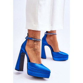 Modne cipele na petu plave Santoro plava 2