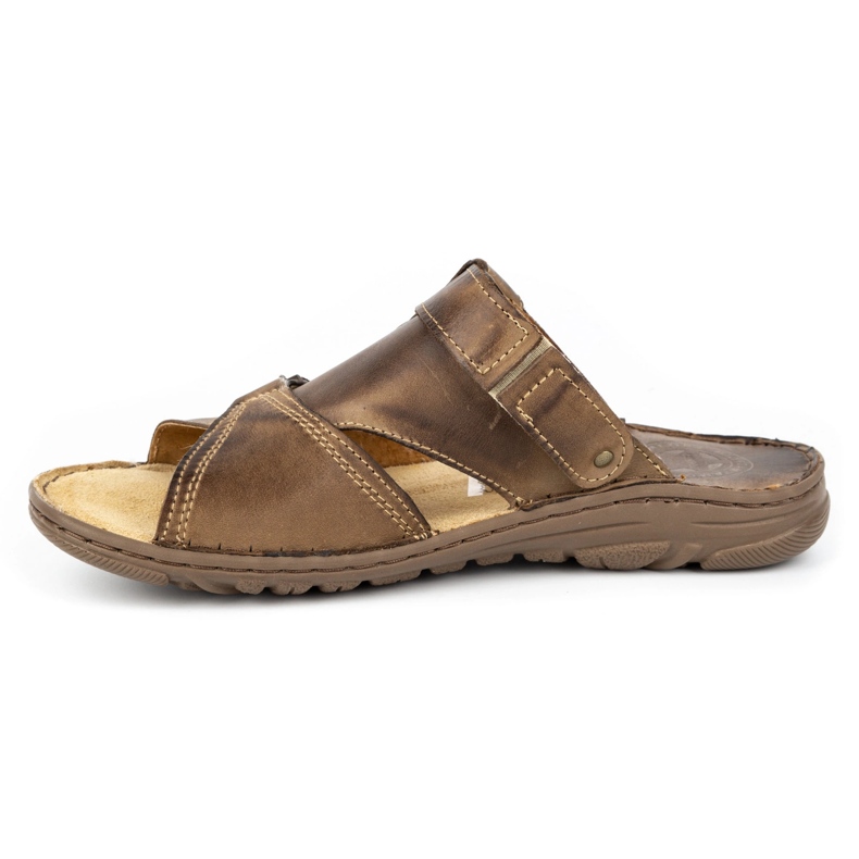 ŁUKPOL 866 smeđih muških papuča smeđa 2