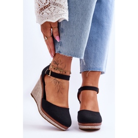 PS1 Ženske klasične sandale na tanku crnu Malani crna 1