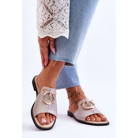 Kožne papuče Udobne cipele S.Barski KV-2775-32 Nude bež 2