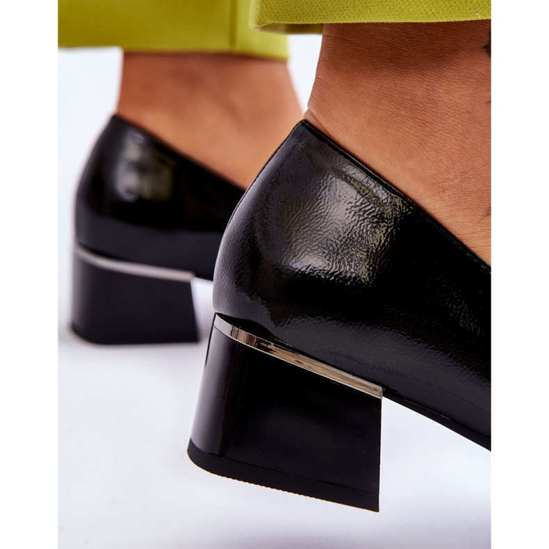 Vinceza Moderne lakirane kožne cipele s ukrasnom mašnom Shira crne crno 4