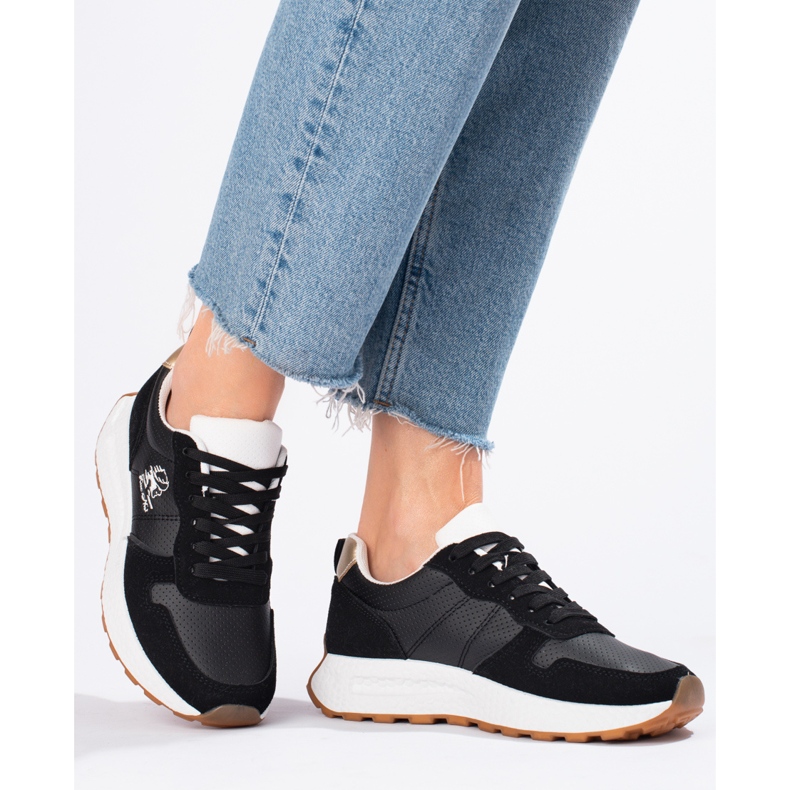 W. Potocki Tenisice na debelim potplatima Potocki crne crna 1