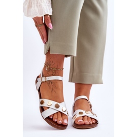 Ravne sandale S.Barski KV-5541-35 Bijela i srebrna 1