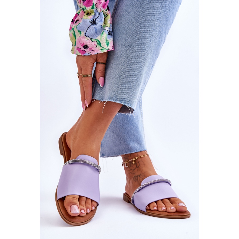 Elegantne ravne potpetice ljubičaste boje ljubičasta 2