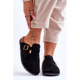 FJ1 Sandale od brušene kože na plutenoj platformi, crni Vellma crno 1