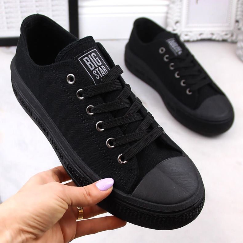 Ženske tenisice na platformu crne Big Star LL274A176 crna 1