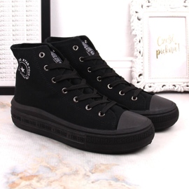 Ženske gležnjače na platformu crne Big Star LL274A182 crna 2