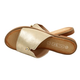 Modne ženske papuče Filippo DK4625/23 GO zlatne zlatni 4