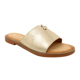 Modne ženske papuče Filippo DK4625/23 GO zlatne zlatni 1