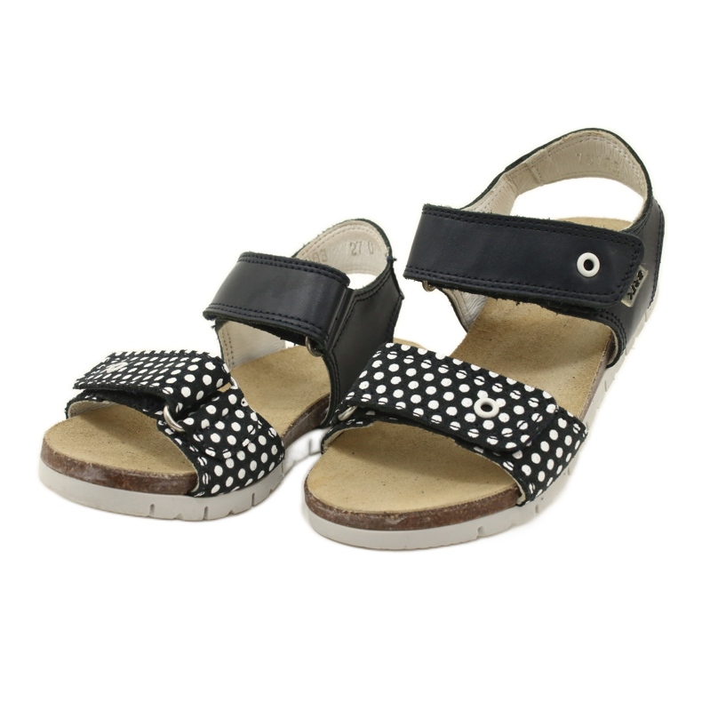 Bartek Djevojke mornarsko plave kožne sandale u točkicama plava 3