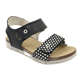 Bartek Djevojke mornarsko plave kožne sandale u točkicama plava 1