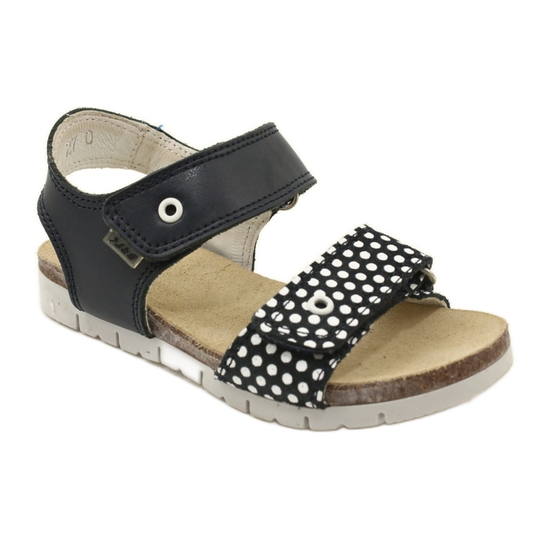 Bartek Djevojke mornarsko plave kožne sandale u točkicama plava 1