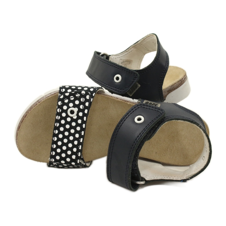 Bartek Djevojke mornarsko plave kožne sandale u točkicama plava 5