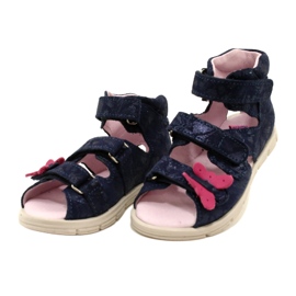 Visoke preventivne sandale Mazurek 1291 Butterflies plava 3