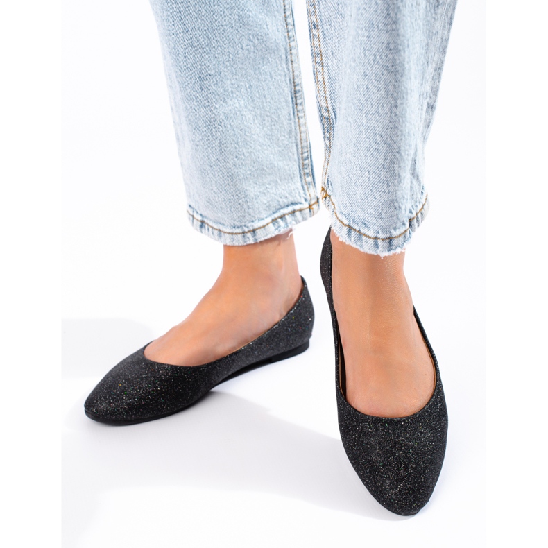 W. Potocki Crne brokatne balerinke iz Potockog crna 1