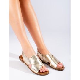 W. Potocki Ženske zlatne Potocki ravne sandale zlatni 2