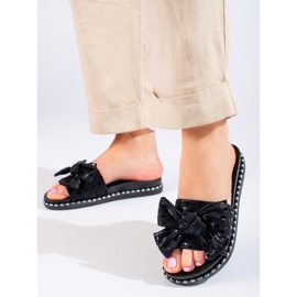 W. Potocki Ženske papuče sa debelim đonom, crne Potocki crno 1