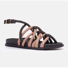 Marco Shoes Tubelare sandale s remenčićima crno 1