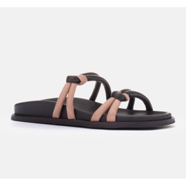 Marco Shoes Papuče s tubelarnim remenom crna 1