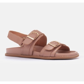 Marco Shoes Sandale s kopčom bež 1