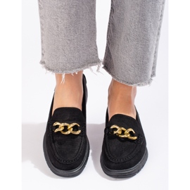 Ženske natikače od brušene kože na platformi Shelovet crno 1