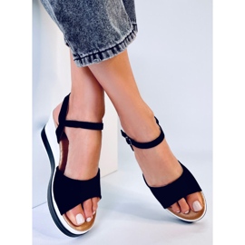 Dirado Crne sandale na klin crna 1