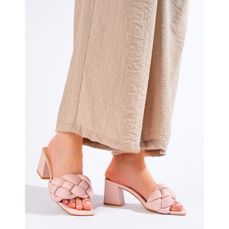 Ženske ružičaste sandale na petu Shelovet ružičasta 1