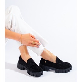 Ženske Shelovet mokasine od crne antilop kože crna 1