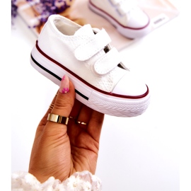 FR1 Dječje tenisice s bijelim Bernie čičkom bijela 3