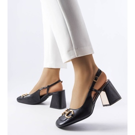 Crne sandale na visoku petu iz Parrisha crna 1