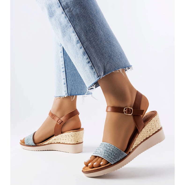 Miami plave sandale na klin plava 1