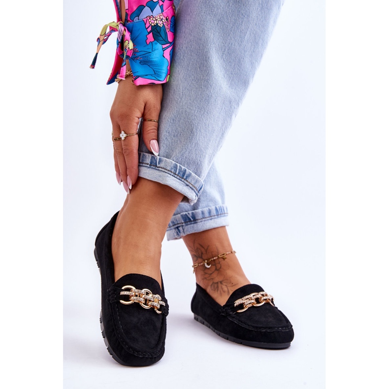 Ženske natikače od brušene kože crne Sorento crna 2