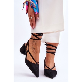 PG1 Crne Carlotte salonke na nisku petu s čvorovima crno 1