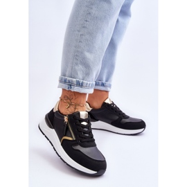 PG1 Ženske sportske cipele s patentnim zatvaračem crne Larisa crna 2