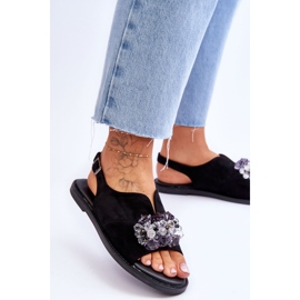 Vinceza Ženske crne Mersea sandale od brušene kože crno 3