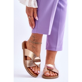 Vinceza Ženske zlatne Kenley ravne pete zlatni 1