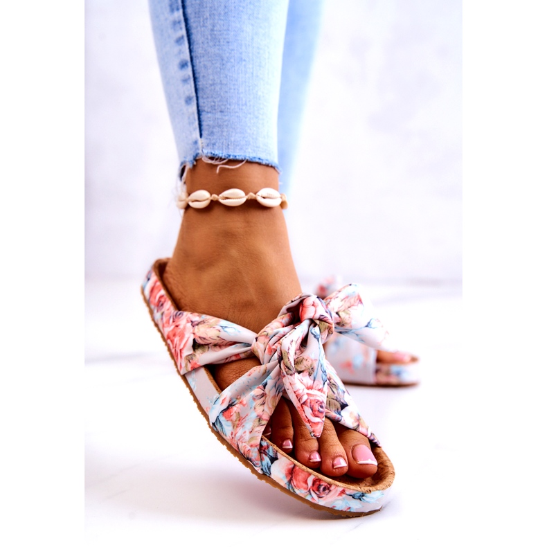 Klasične papuče s cvijećem Big Star JJ274703 Svijetlo sive siva 1