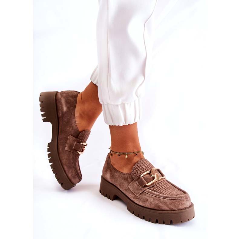 Lemar Ženske antilop svijetlo smeđe cipele s ukrasom smeđa 2