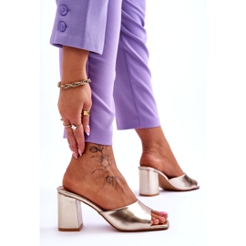 Ženske kožne klasične japanke metalik zlatne boje zlatna 3