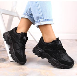 Crne ženske sportske cipele na platformu eVento 5465 crna 1